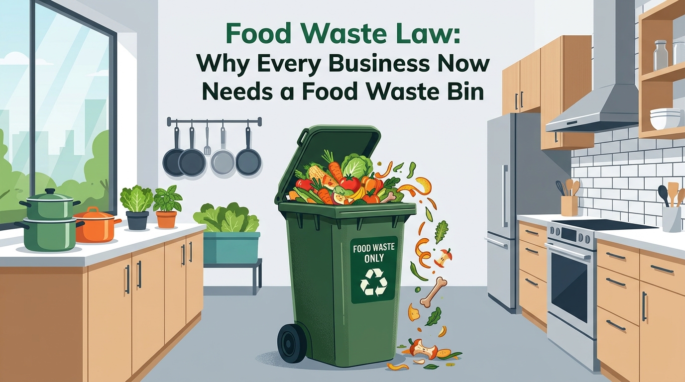 Food waste bin for businesses under the Simpler Recycling law